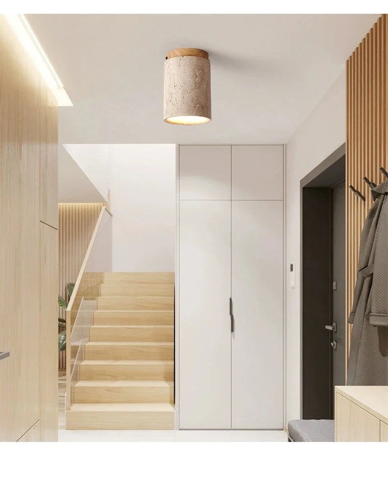 Japanese Style LED Ceiling Lamp Round Downlight Surface