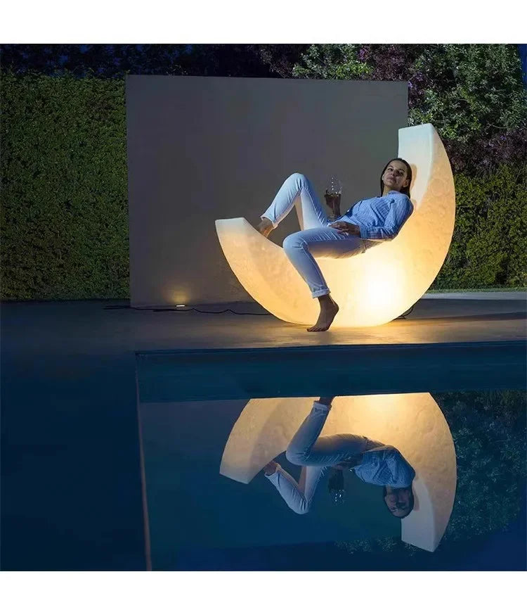 Moon Lamp Floor Lamp Lounge Chair Creative Romantic Design
