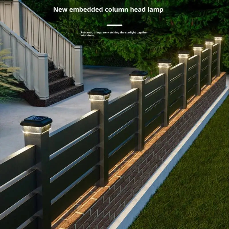 1Pcs IP65 Waterproof Solar Fence Lamp Solar LED Light