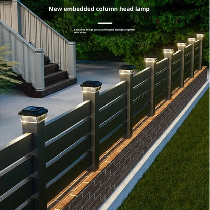 1Pcs IP65 Waterproof Solar Fence Lamp Solar LED Light