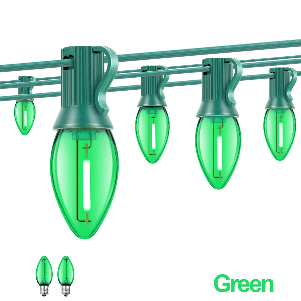 RGB C7 String Light 220V EU 110V US Outdoor Led Lights