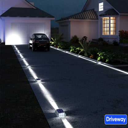 Solar Deck Lights Outdoor Warm White Driveway Lights
