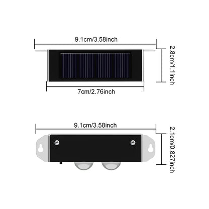 4 Pieces Solar LED Lights, Outdoor Lights Smart Light Sensor