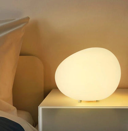 Round Stone-Shaped Modern Bedroom Study Atmosphere Desk Lamp