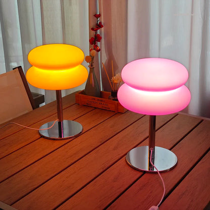 Nordic Bauhaus Macaron Glass LED Desk Lamp Dimming