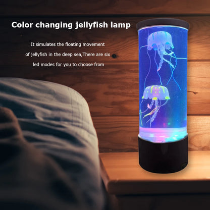 Color Changing Jellyfish Lamp Usb Table Night Light