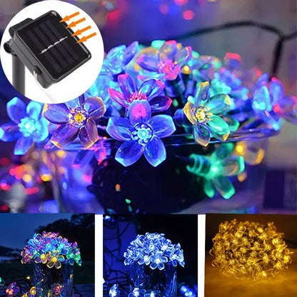 Solar Cherry Blossom Garden Blossom Lights Garlands