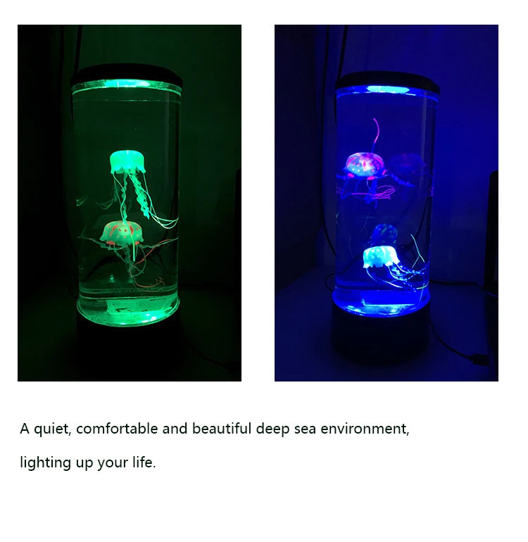 Jellyfish Lamp Color Changing Remote Control  Aquarium Tank