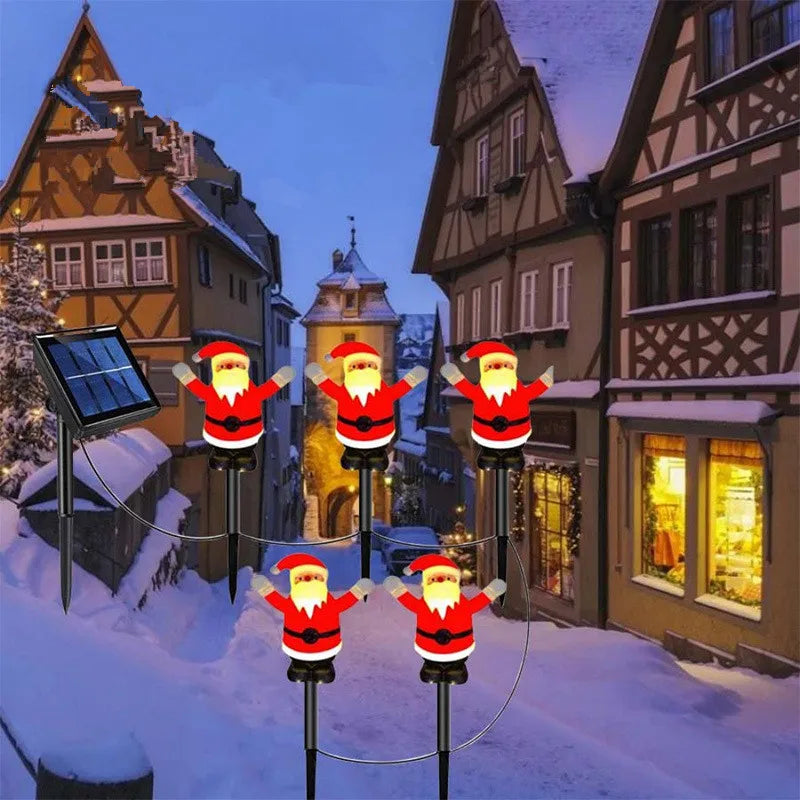 Christmas Santa Claus Pathway Lights Garden Stake Lights