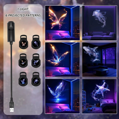 Ocean Animal Projector Light Whale Jellyfish Butterfly LED