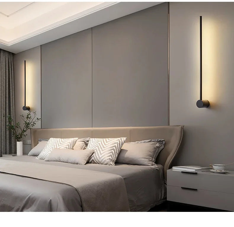 Nordic Art Design Minimalist Long Line Wall Lamps Modern