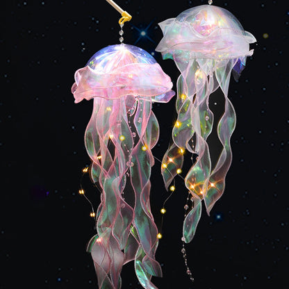 DIY Jellyfish Bedroom Light Lamp Hanging Ceiling Lanter