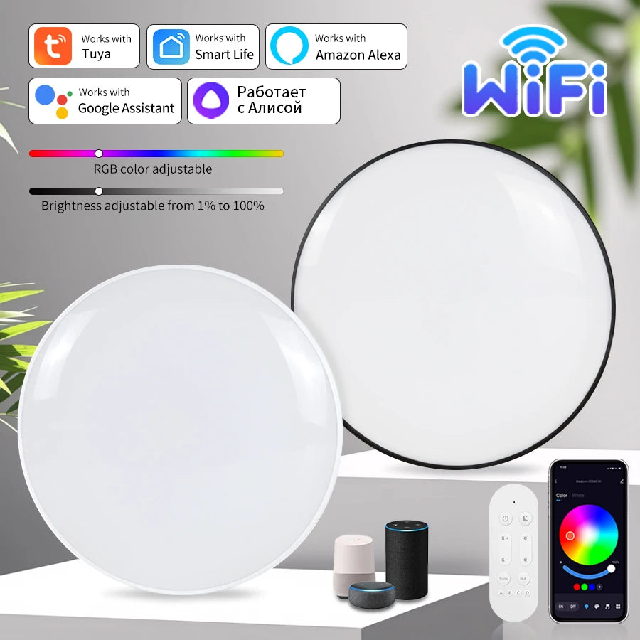 Tuya Smart 2.4G WiFi Ceiling Light RGB Round Ambient Light