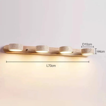 Travertine Duo Wall Light Wabi Sabi Creative Round LED