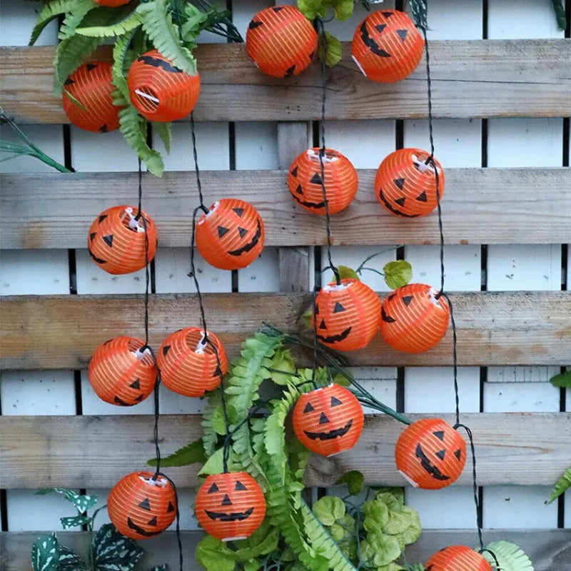 Halloween Pumpkin Lantern Solar String Lights Outdoor