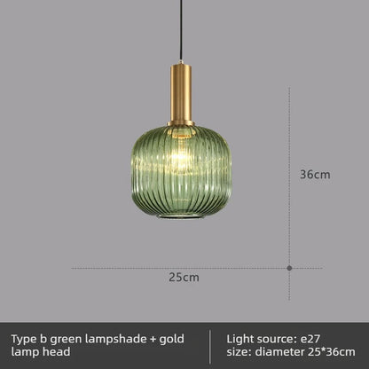 Simple Retro Single Head Ceiling Chandelier Creative  Light