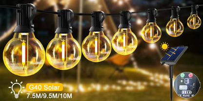 G40 LED Outdoor String Ball Lights Shatterproof Patio Lights