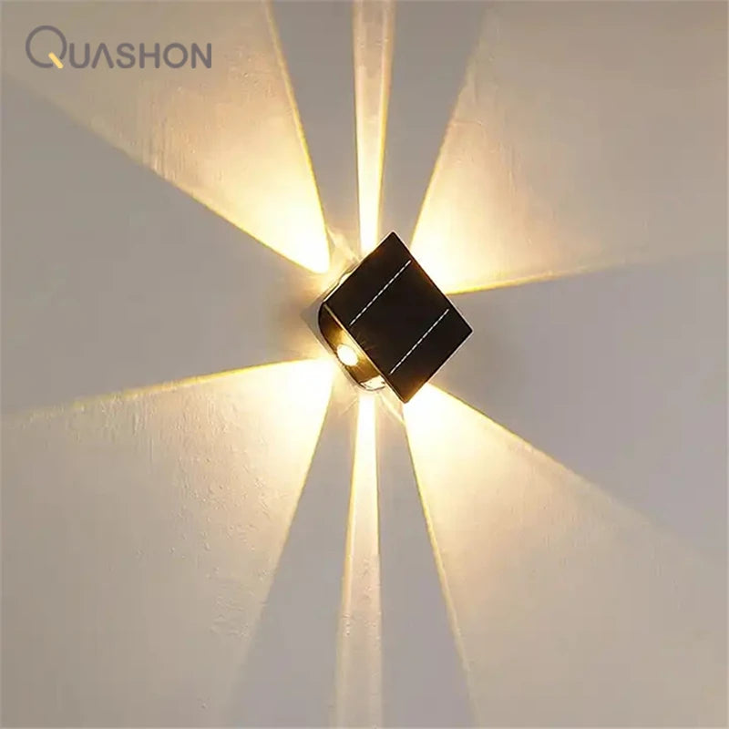 Outdoor LED Solar Wall Light ABS Garden Decoration Wall Light