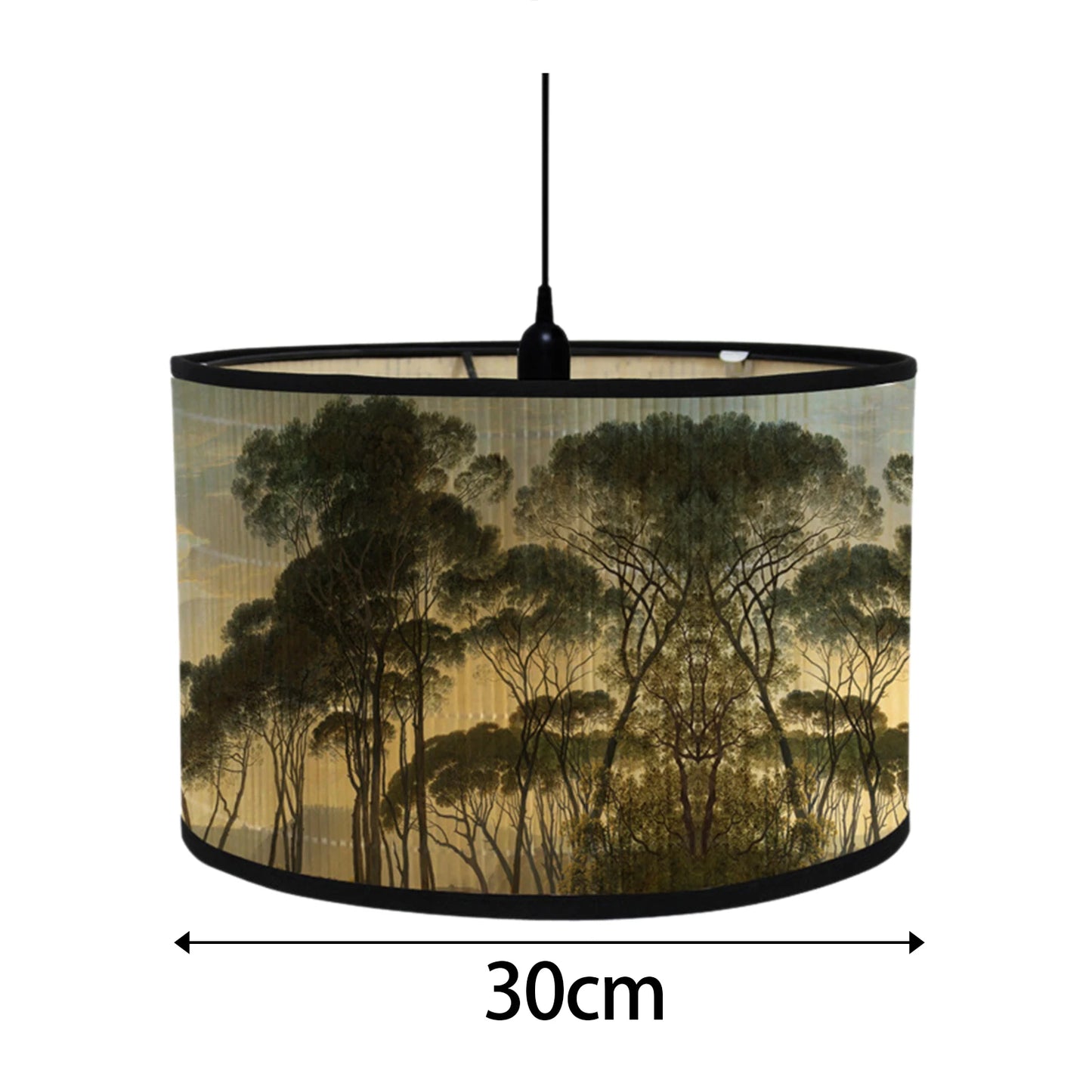 Retro Style Flower Printing Lampshade Japanese Style