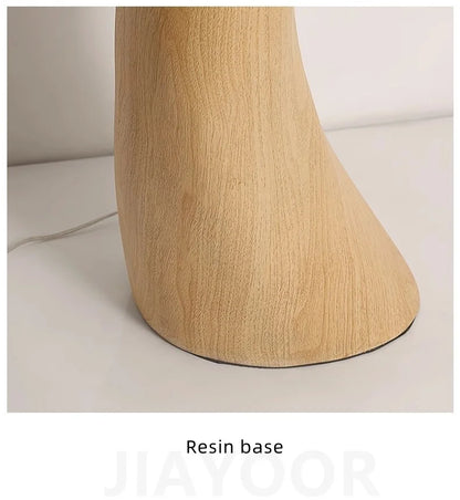 Vintage Living Room Floor Lamp Nordic Mushroom Wood Grain Light