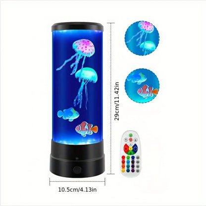 7 Color LED Fantasy Jellyfish Lava Lamp Round Jellyfish