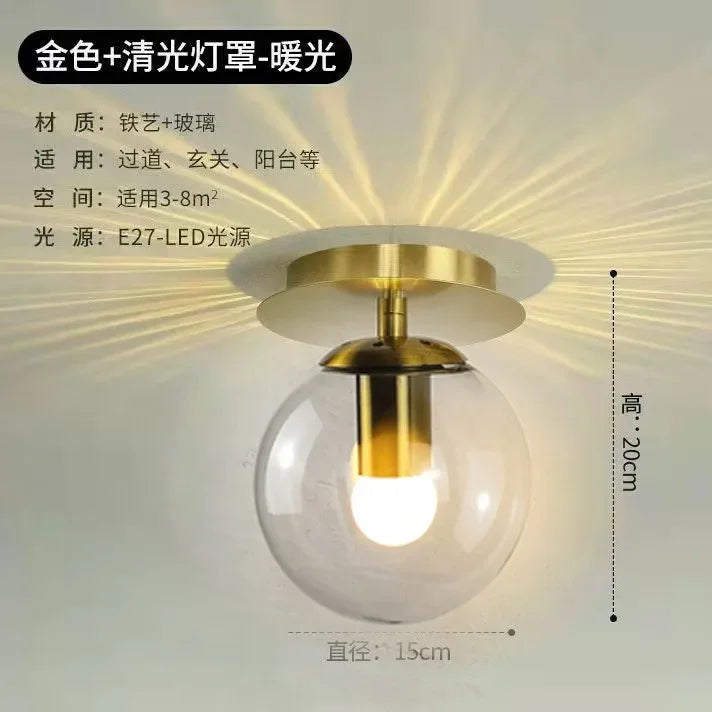 Round ball Glass Ceiling Lamps Modern Cheap