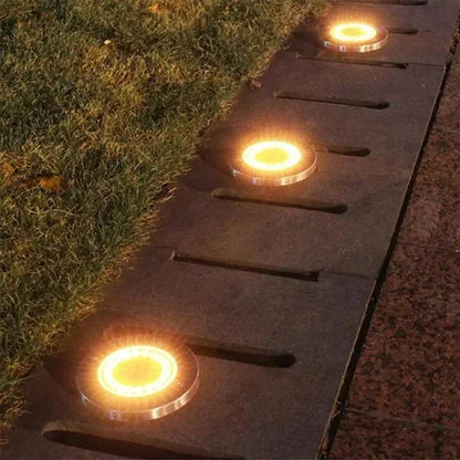 Solar Lights Outdoor 8/20LEDs Disk Underground Lamp Spotlight