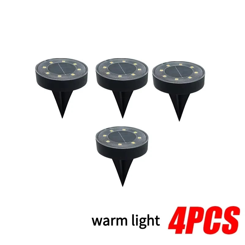 LED Outdoor Solar Power Ground Light IP68 Waterproof Lighting