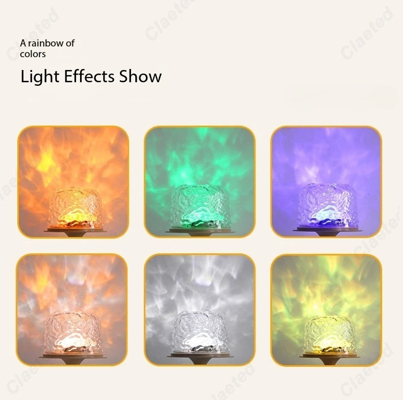 LED High Footed Water Ripple Atmosphere Desk Lamp