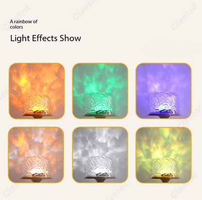 LED High Footed Water Ripple Atmosphere Desk Lamp