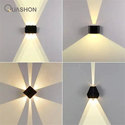 Outdoor LED Solar Wall Light ABS Garden Decoration Wall Light