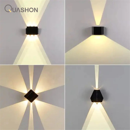 Outdoor LED Solar Wall Light ABS Garden Decoration Wall Light