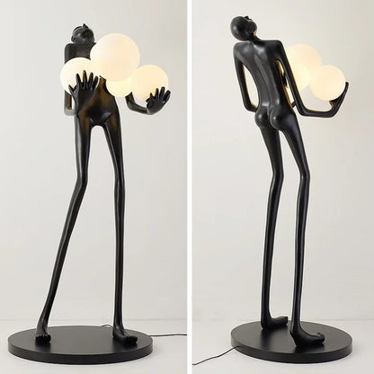 Nordic Humanoid Floor Lamp Sculpture Design Exhibition Lamp
