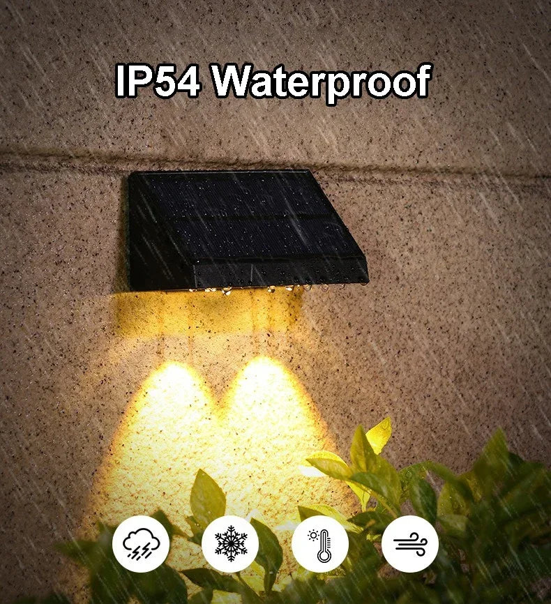Solar Wall Light Outdoor Porch Lights Illumination LED Lamp