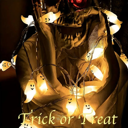 1pc Ghost Pendant for Halloween Decor, Battery Powered