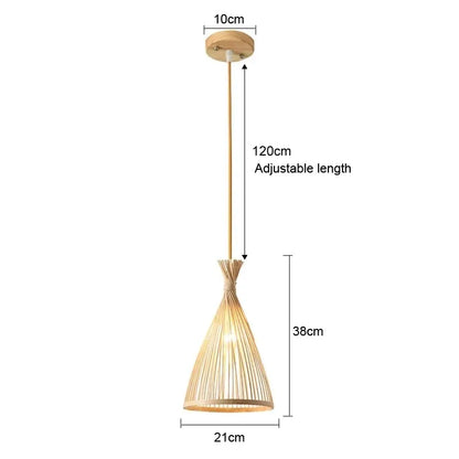 Newest Bamboo Pendant Lamp Ceiling Lights Rattan Wicker