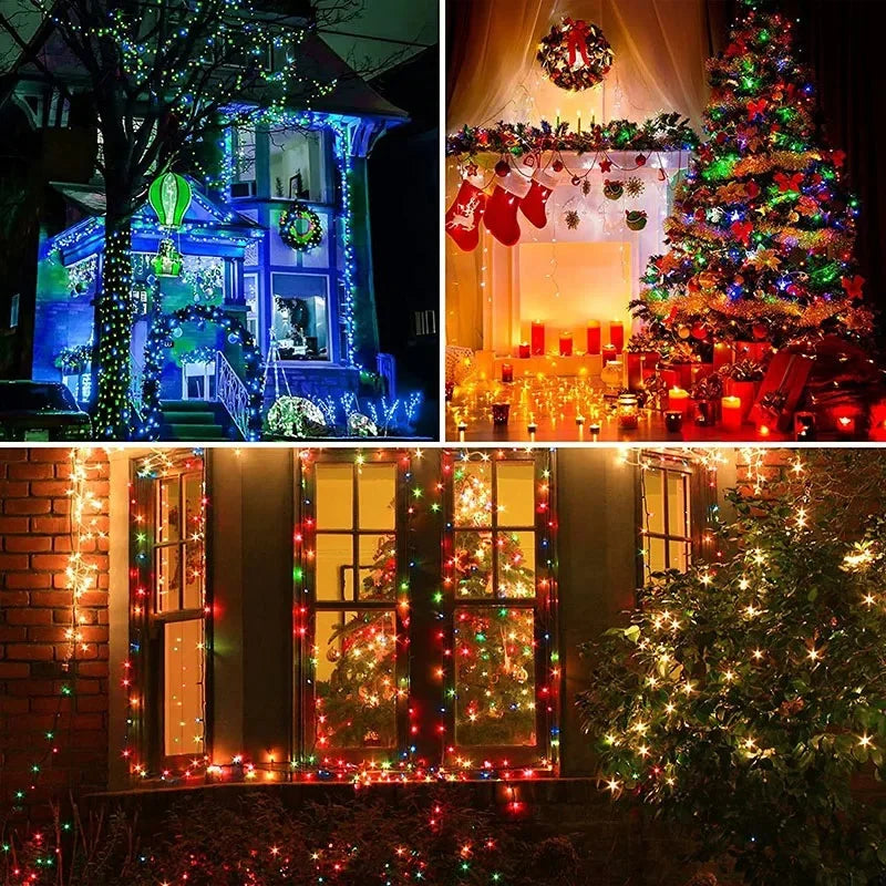 Solar LED String Lights Outdoor Garden Fairy Lights 8 Modes