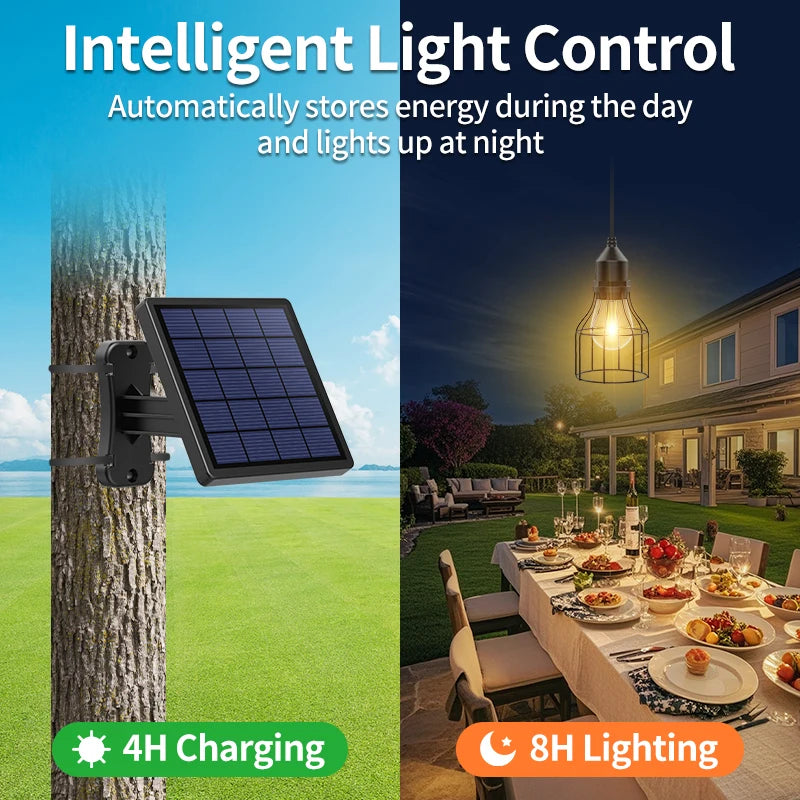 Intelamp Solar Pendant Lamp Outdoor Home and Garden Decoration