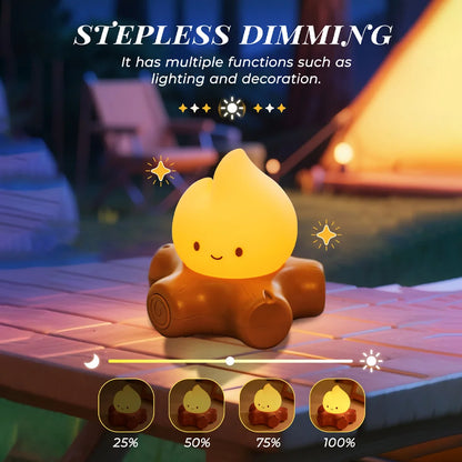 Campfire Night Lights With White Noise Creative Room Decoration