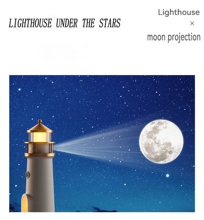 Moon Lamp Projection Lighthouse Lamps Night Light