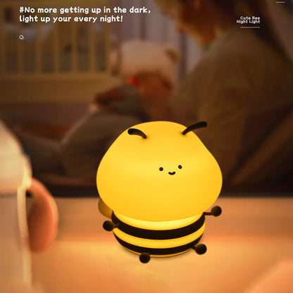 LED Night Lights Bee Colorful Rechargeable Decor Light Kids Gifts