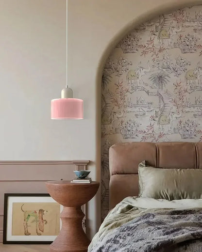 Nordic Modern Glass Bedroom Bedside Long Line Small Chandelier
