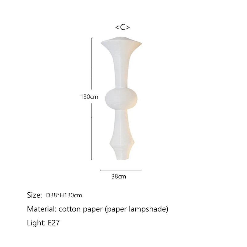 Nordic Wabi Sabi Wind Rice Paper Led Pendant Lights