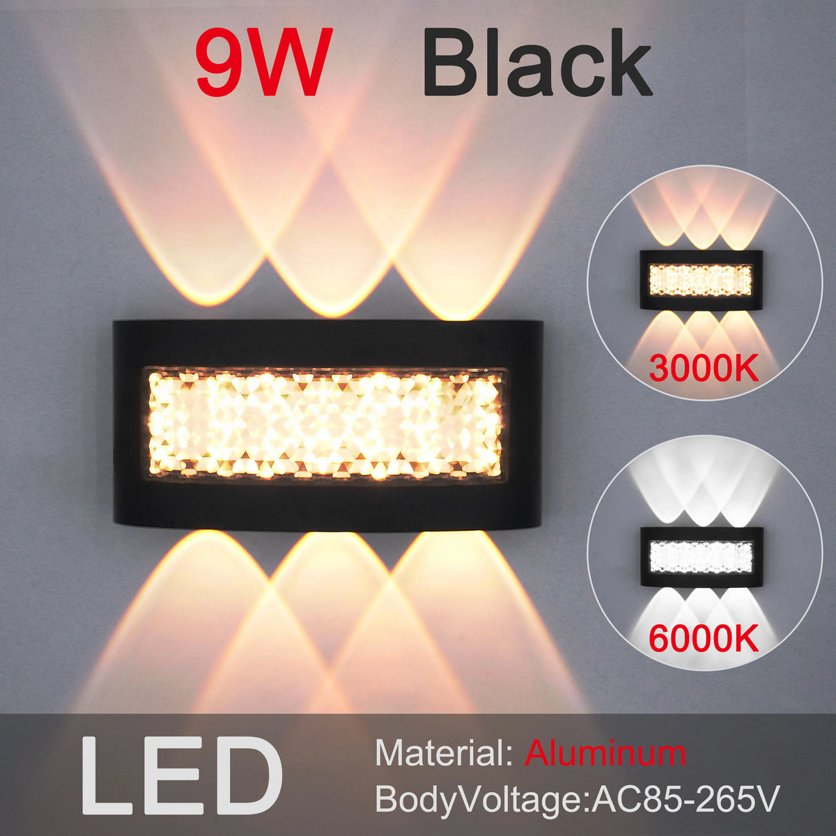 Outdoor Garden Lights, Bedroom and Hallway Indoor Wall Lamp