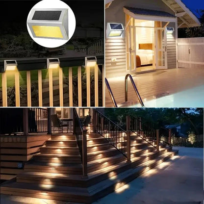 Solar Lights LED Stainless Steel Outdoor Deck Lights Solar