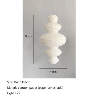 Nordic Wabi Sabi Wind Rice Paper Led Pendant Lights