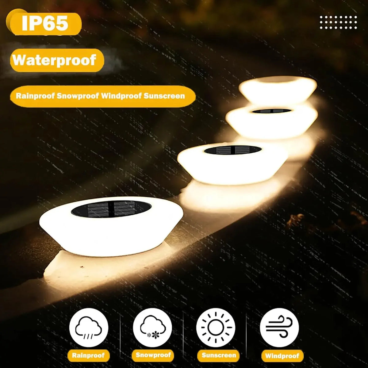 Outdoor Solar Pathway Lights IP65 Rated LED Landscape Lighting
