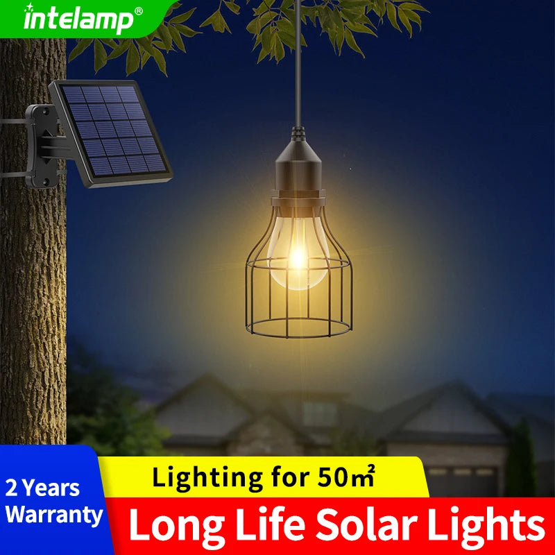 Intelamp Solar Pendant Lamp Outdoor Home and Garden Decoration