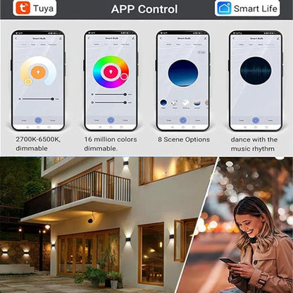 Tuya  Up and Down Wall Light Smart Life APP RGB Outdoor light