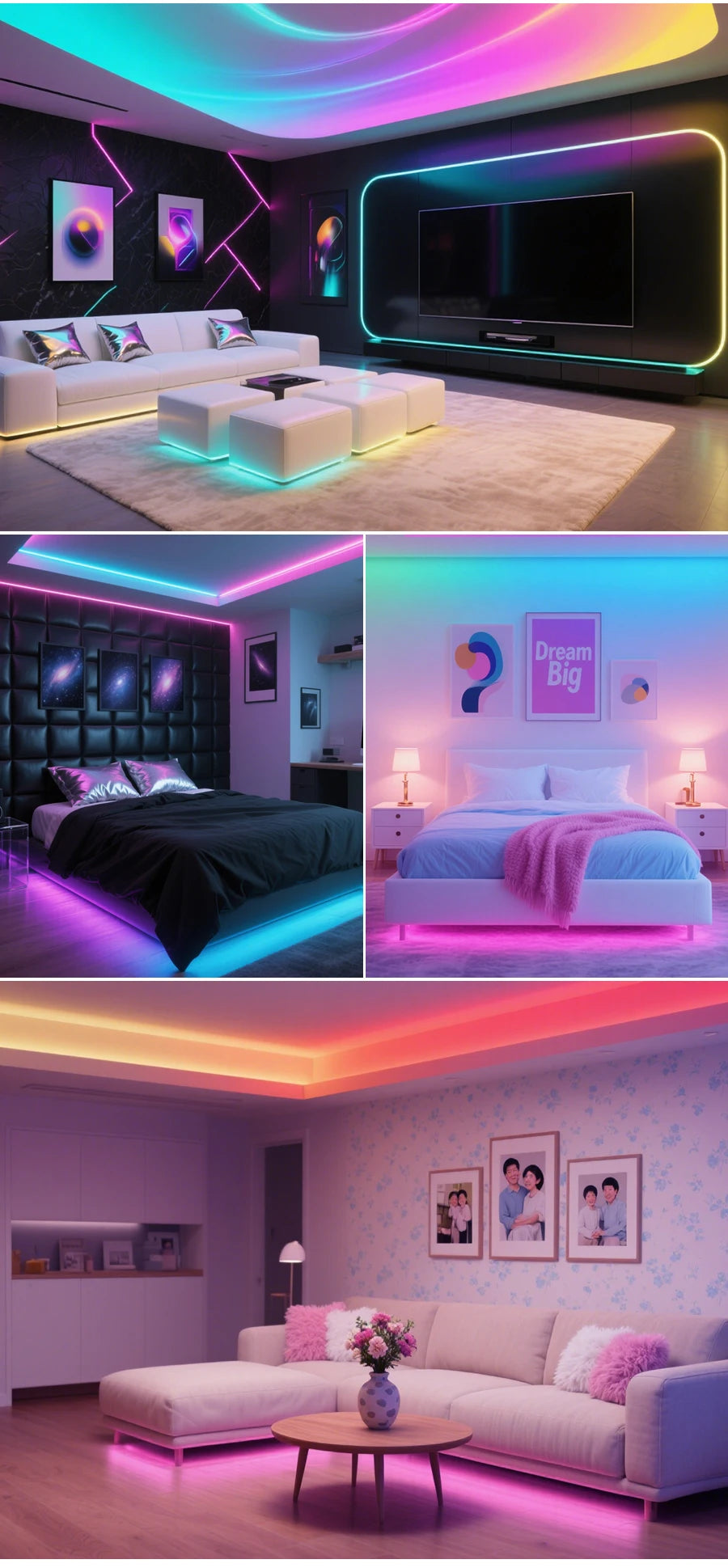 RGBIC COB LED Strip Addressable COB LED Strip